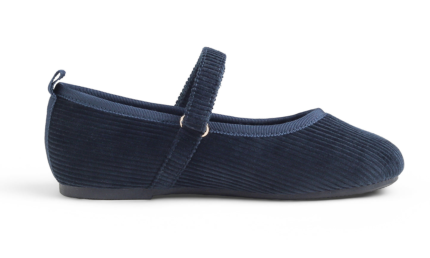 Feversole Girls Cute Dress Mary Jane Shoes Soft Sunday Holiday Ballet Flats Corduroy