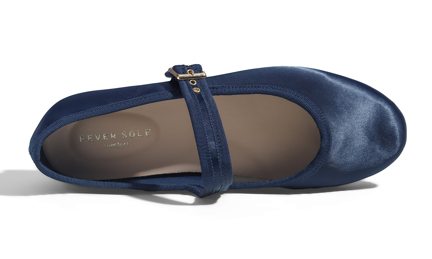 Feversole Mary Jane Flat - Navy