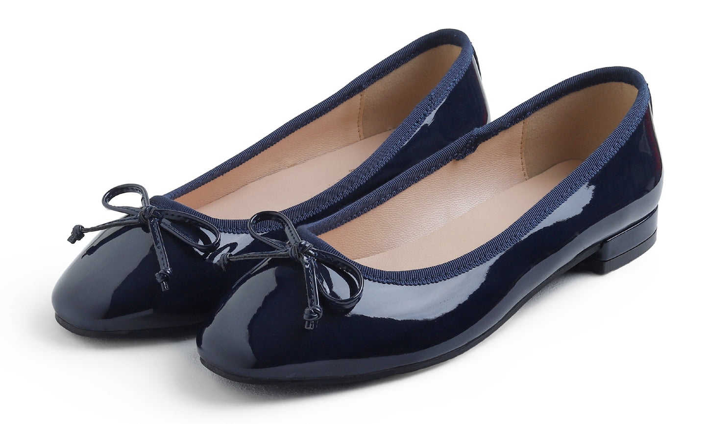 Feversole Women's Square Toe Low Heel Bow Tie Dress Pump Shoes