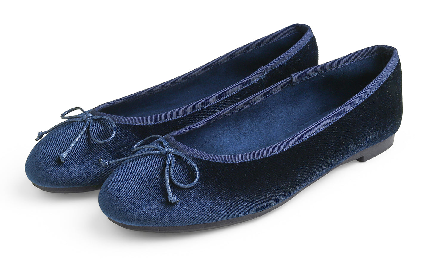 Feversole Women's Ultra Soft Colorful Memory Foam Cushioned Faux Suede Home Ballet Flats Velvet