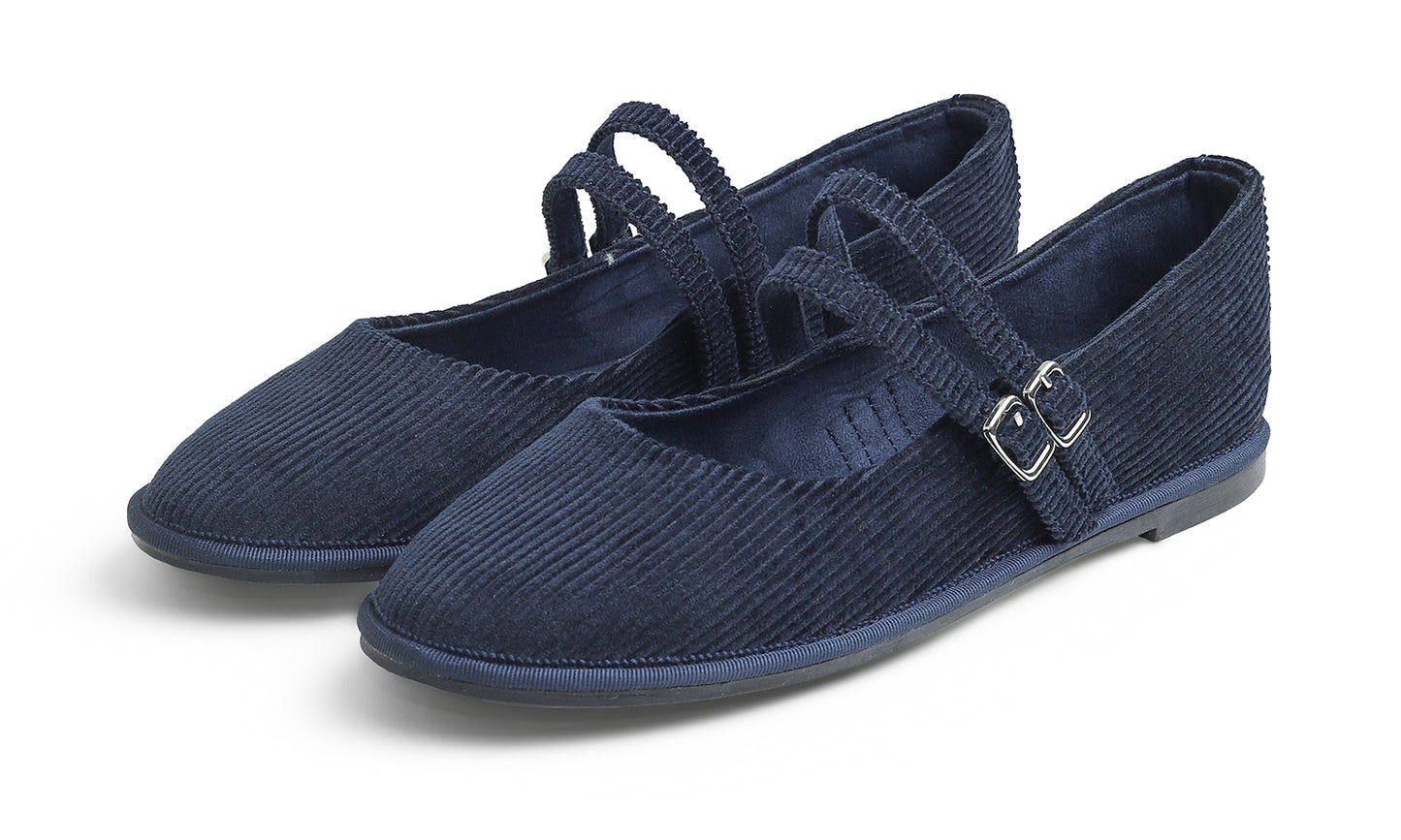 Feversole Women's Soft Classic Mary Jane Memory Foam Cushioned Comfort Round Toe Metal Buckle Flats Walking Shoes