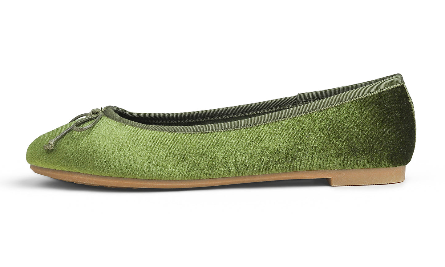 Feversole Women's Ultra Soft Colorful Memory Foam Cushioned Faux Suede Home Ballet Flats Velvet