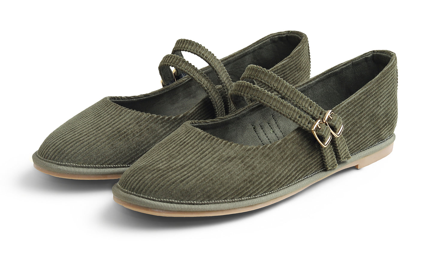 Feversole Women's Soft Classic Mary Jane Memory Foam Cushioned Comfort Round Toe Metal Buckle Flats Walking Shoes