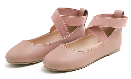 Feversole Girls Cute Dress Mary Jane Shoes Soft Party Holiday Ballet Flats Ankle Strap Vegan Leather