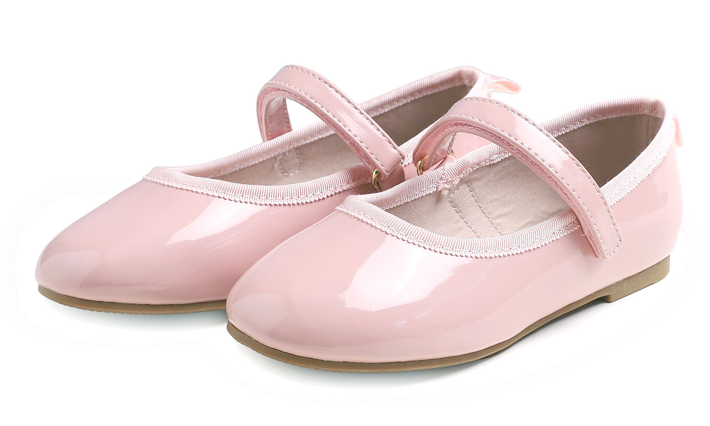 Feversole Girls Cute Dress Mary Jane Shoes Soft Party Holiday Ballet Flats Patent Vegan Leather