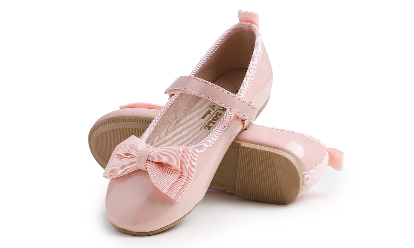 Feversole Girls Cute Dress Mary Jane Shoes Soft Party Holiday Ballet Bow Tie Patent Vegan Leather