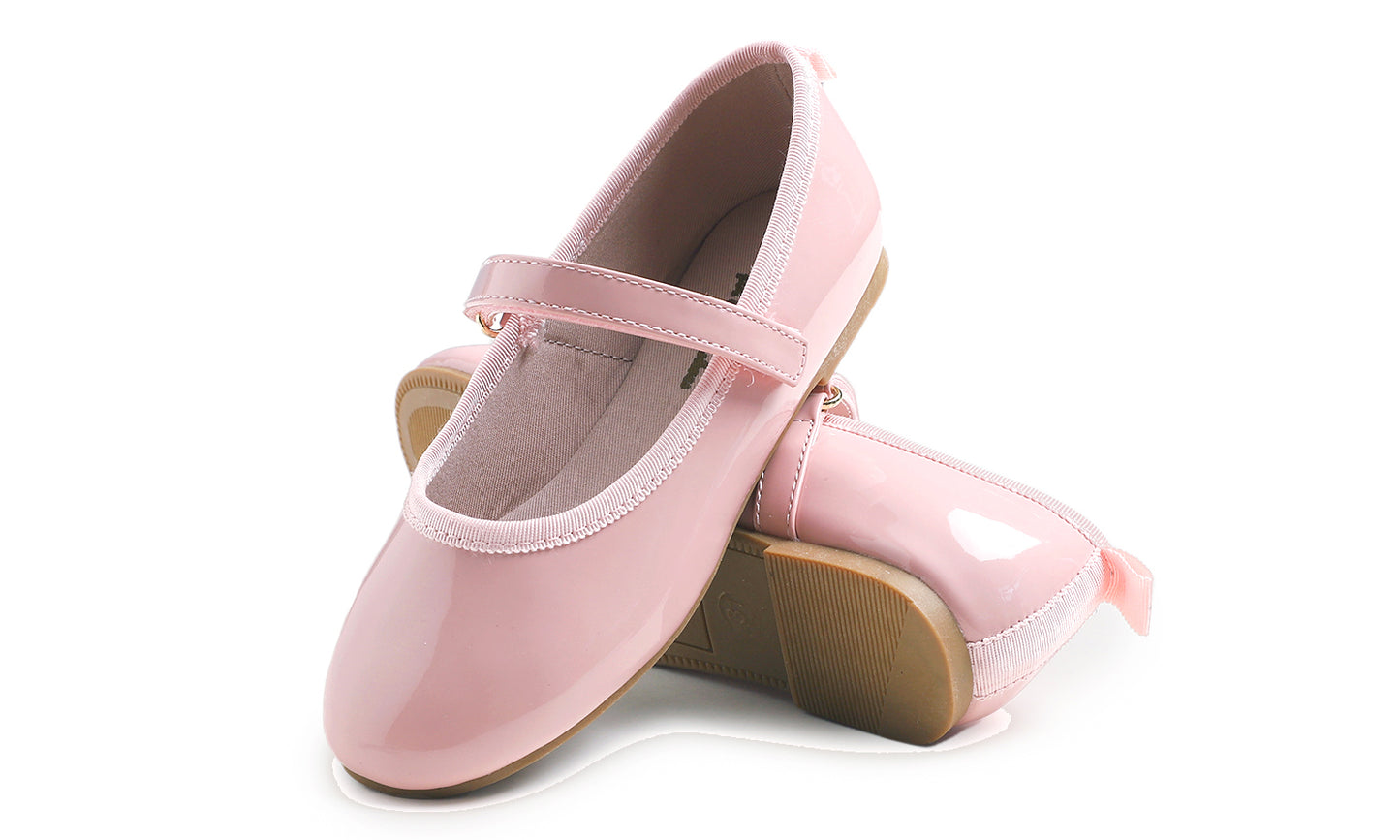 Feversole Girls Cute Dress Mary Jane Shoes Soft Party Holiday Ballet Flats Patent Vegan Leather