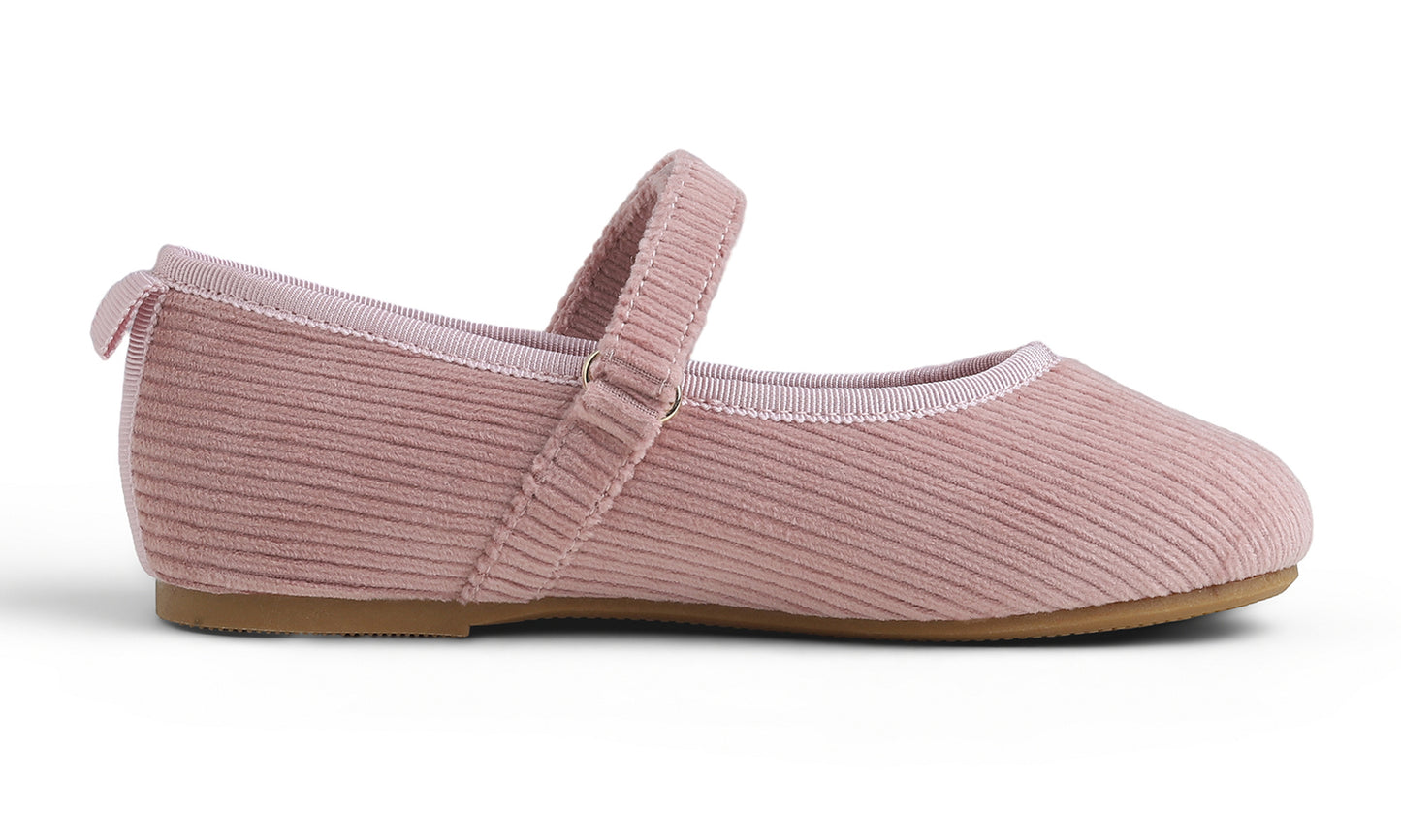 Feversole Girls Cute Dress Mary Jane Shoes Soft Sunday Holiday Ballet Flats Corduroy