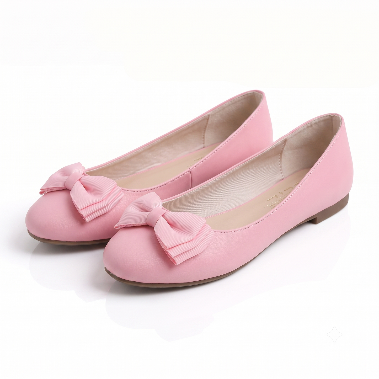 Feversole Women's Round Toe Cute Bow Trim Ballet Flats
