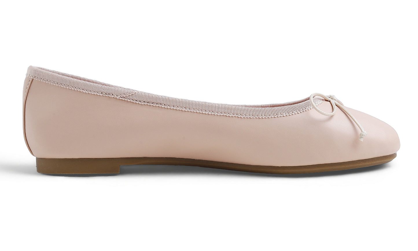 Feversole Women's Bow Tie Fashion Dress Slip On Shoes Round Toe Ballet Flat Vegan Leather