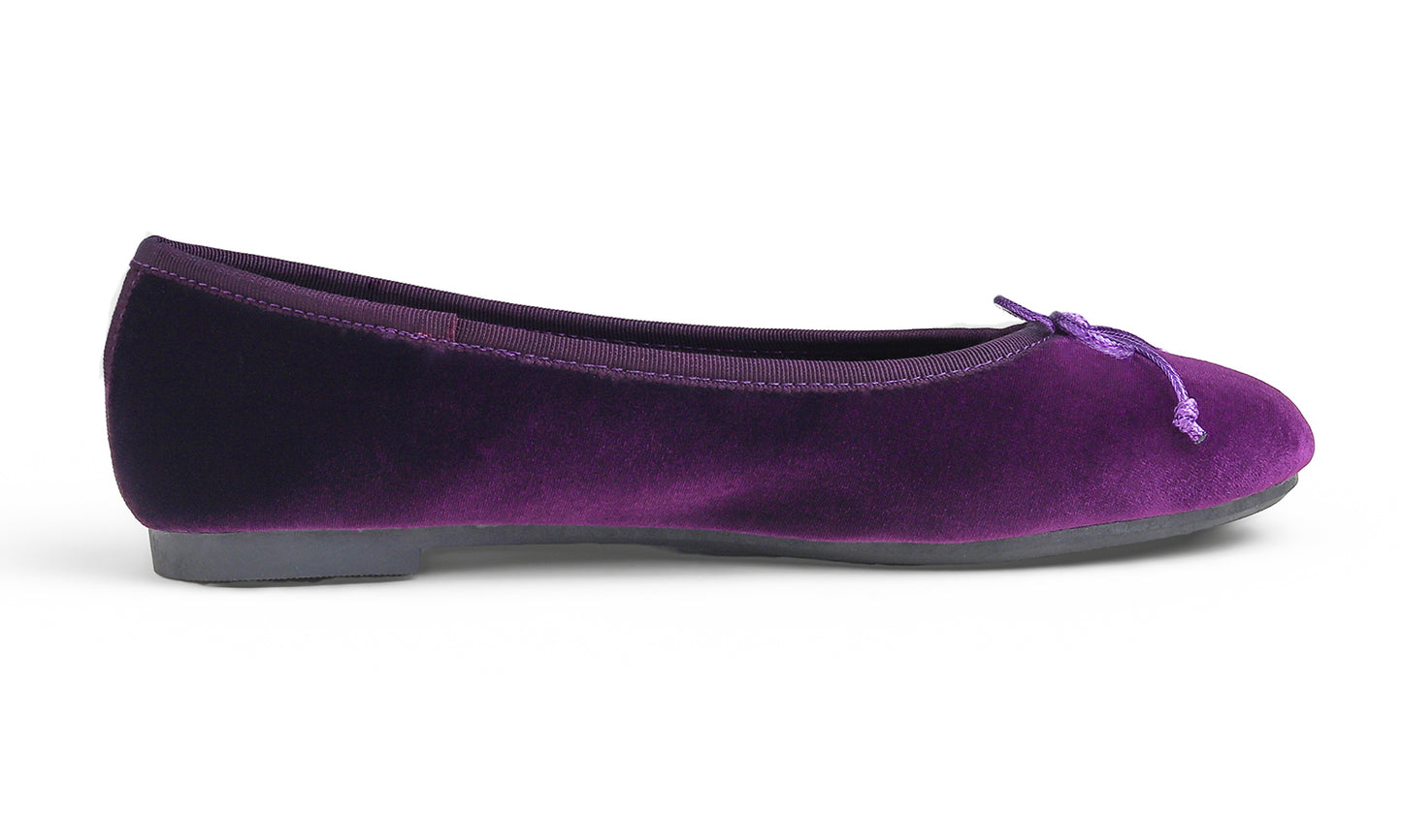 Feversole Women's Ultra Soft Colorful Memory Foam Cushioned Faux Suede Home Ballet Flats Velvet
