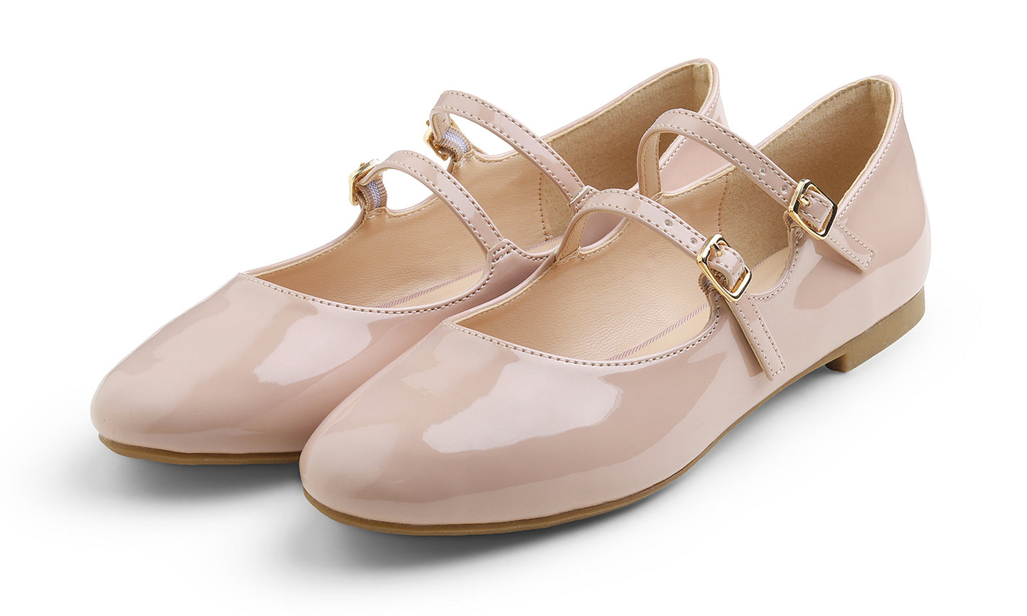 Feversole Mary Jane Flat - Nude