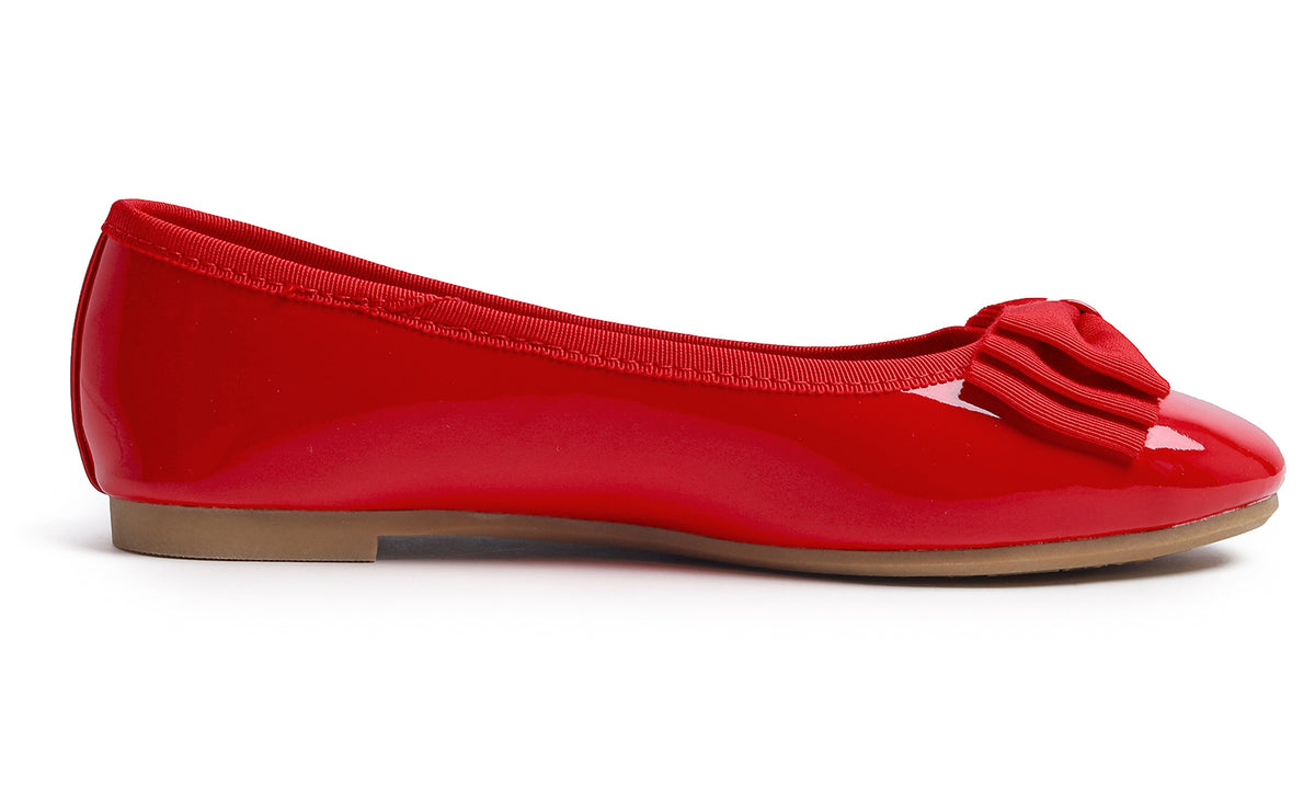 Feversole Women's Round Toe Cute Bow Trim Ballet Flats Dolly Shoes