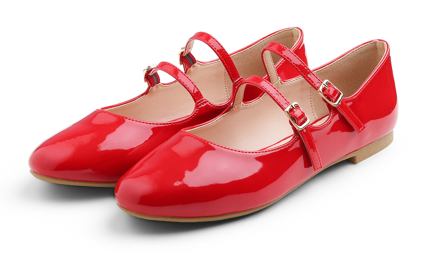 Feversole Slip-On Flat - Red
