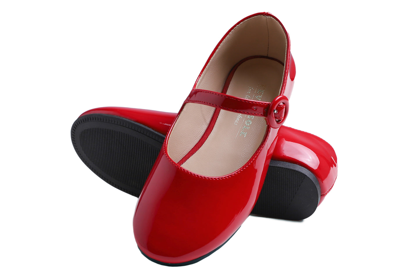 Feversole Girls Cute Dress Mary Jane Shoes Little Kids Casual Buckle Strap Flats Vegan Leather Patent Buckle