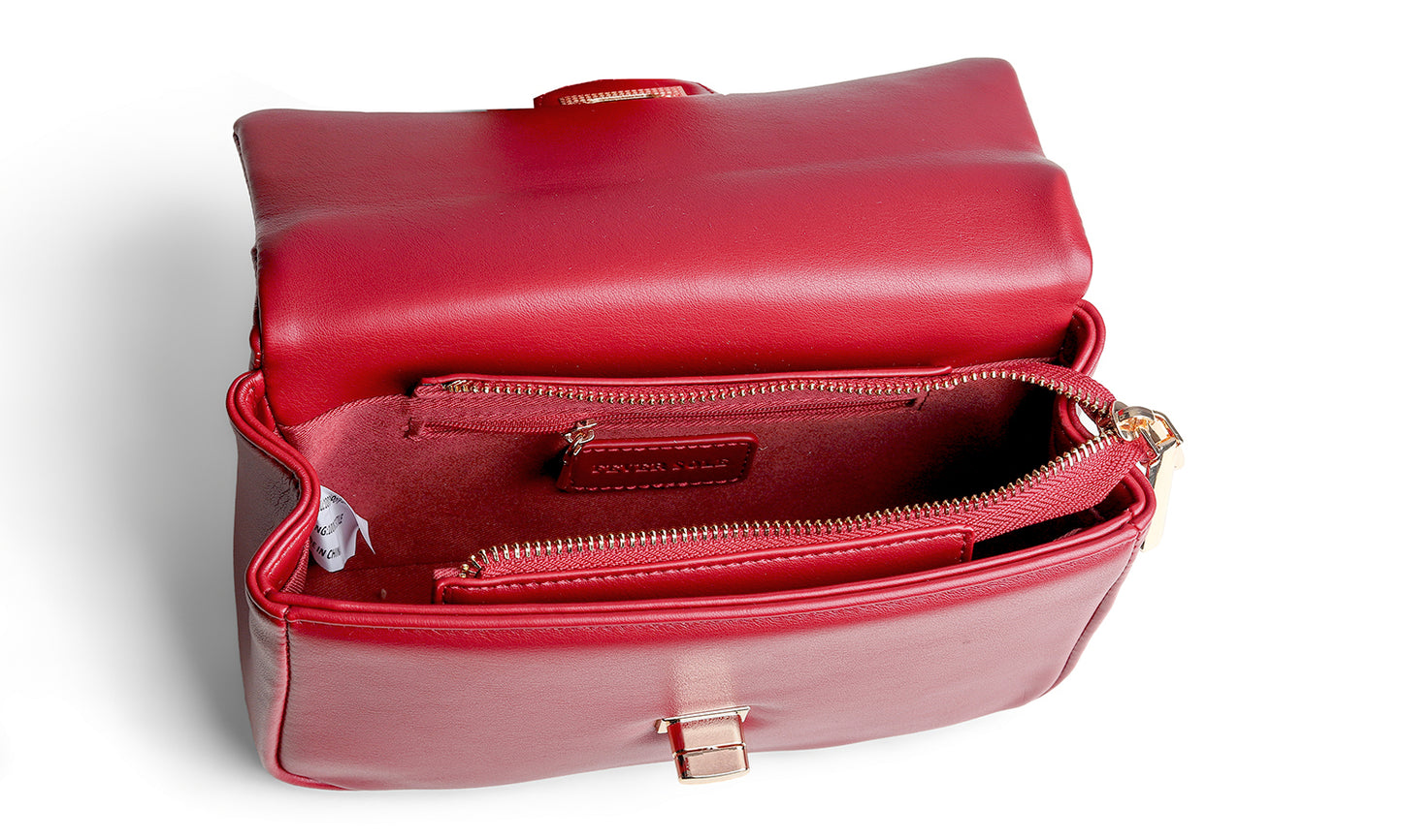 Feversole Crossbody Bag Vegan Leather Women Retro Small Saddle Satchel Shoulder Bag Tote With Long Adjustable Strap