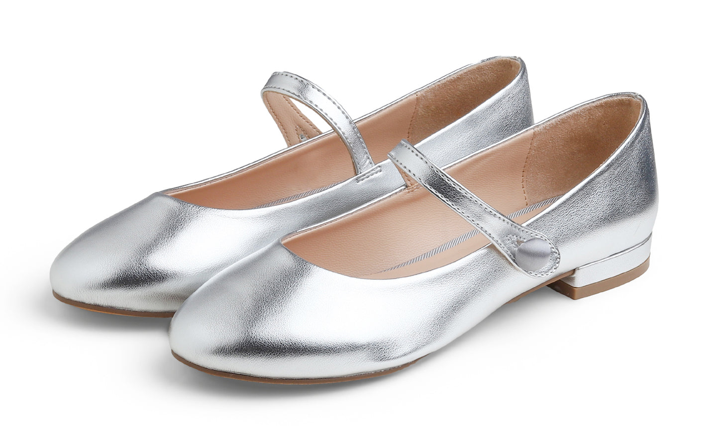 Feversole Slip-On Flat - Silver