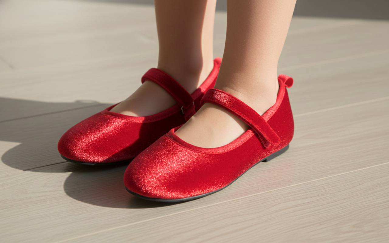 Feversole Girls Cute Dress Mary Jane Shoes Soft Party Holiday Ballet Flats Velvet