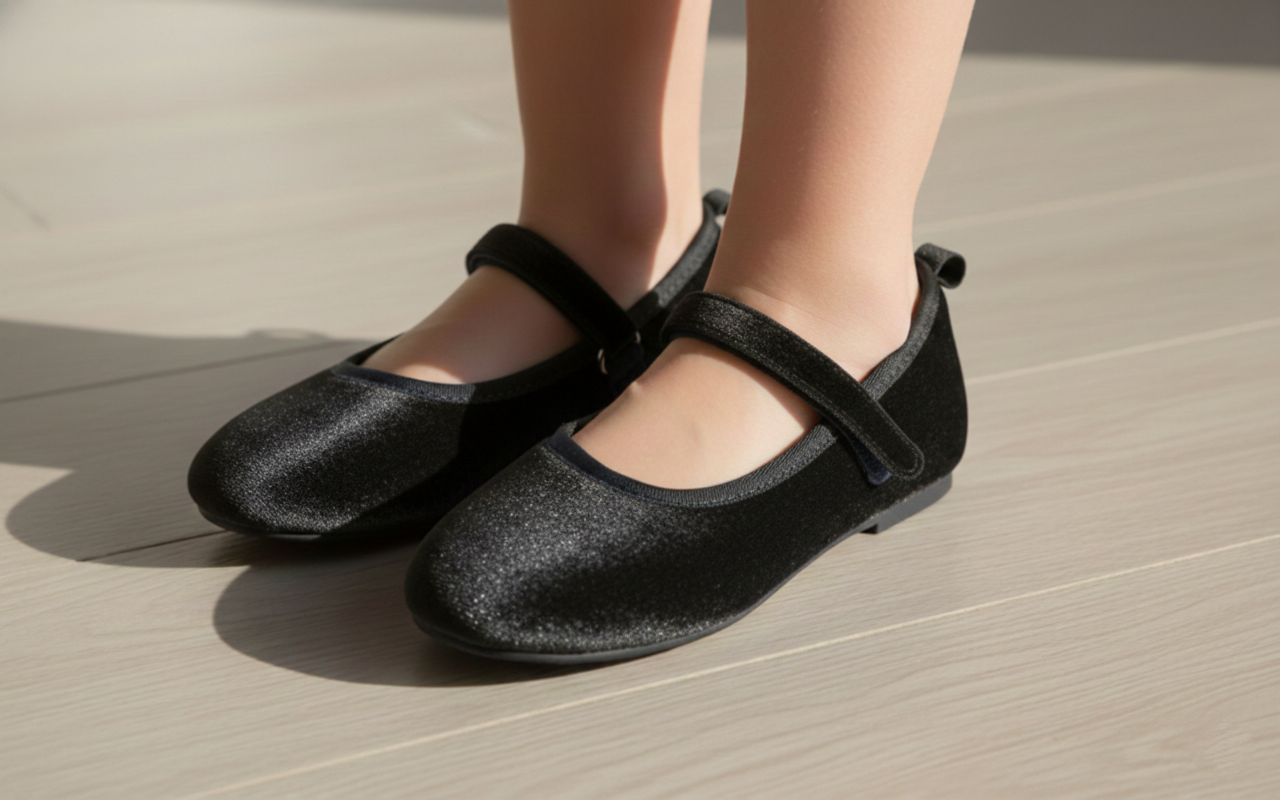 Feversole Girls Cute Dress Mary Jane Shoes Soft Party Holiday Ballet Flats Velvet