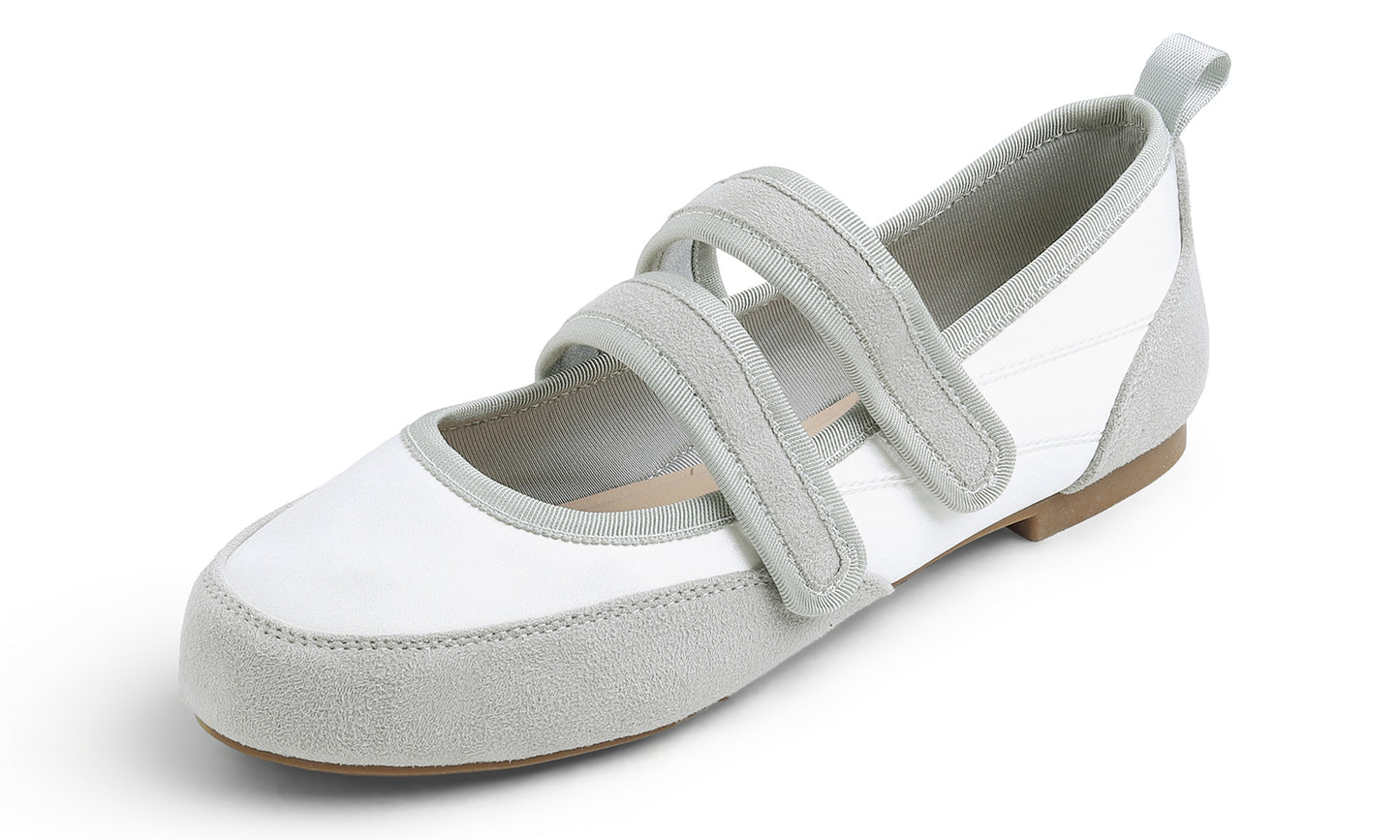 Feversole Mary Jane Flat - White