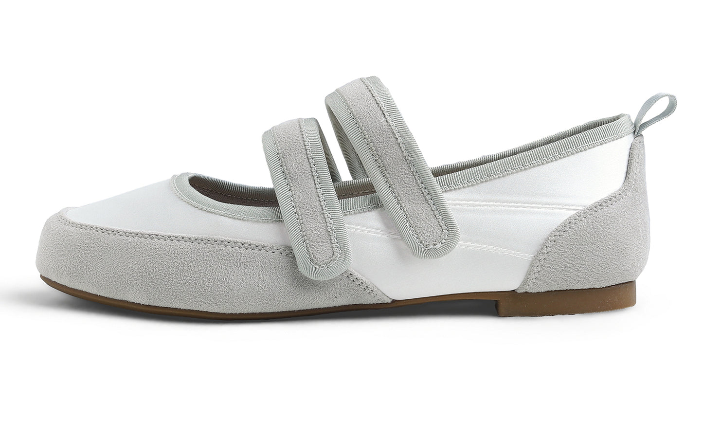 Feversole Mary Jane Flat - White
