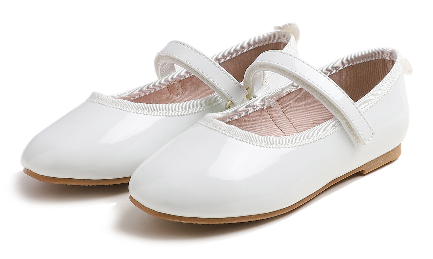 Feversole Girls Cute Dress Mary Jane Shoes Soft Party Holiday Ballet Flats Patent Vegan Leather