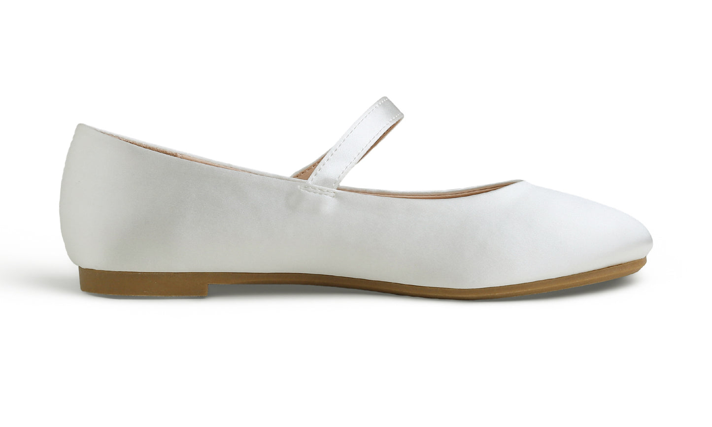 Feversole Mary Jane Flat - White