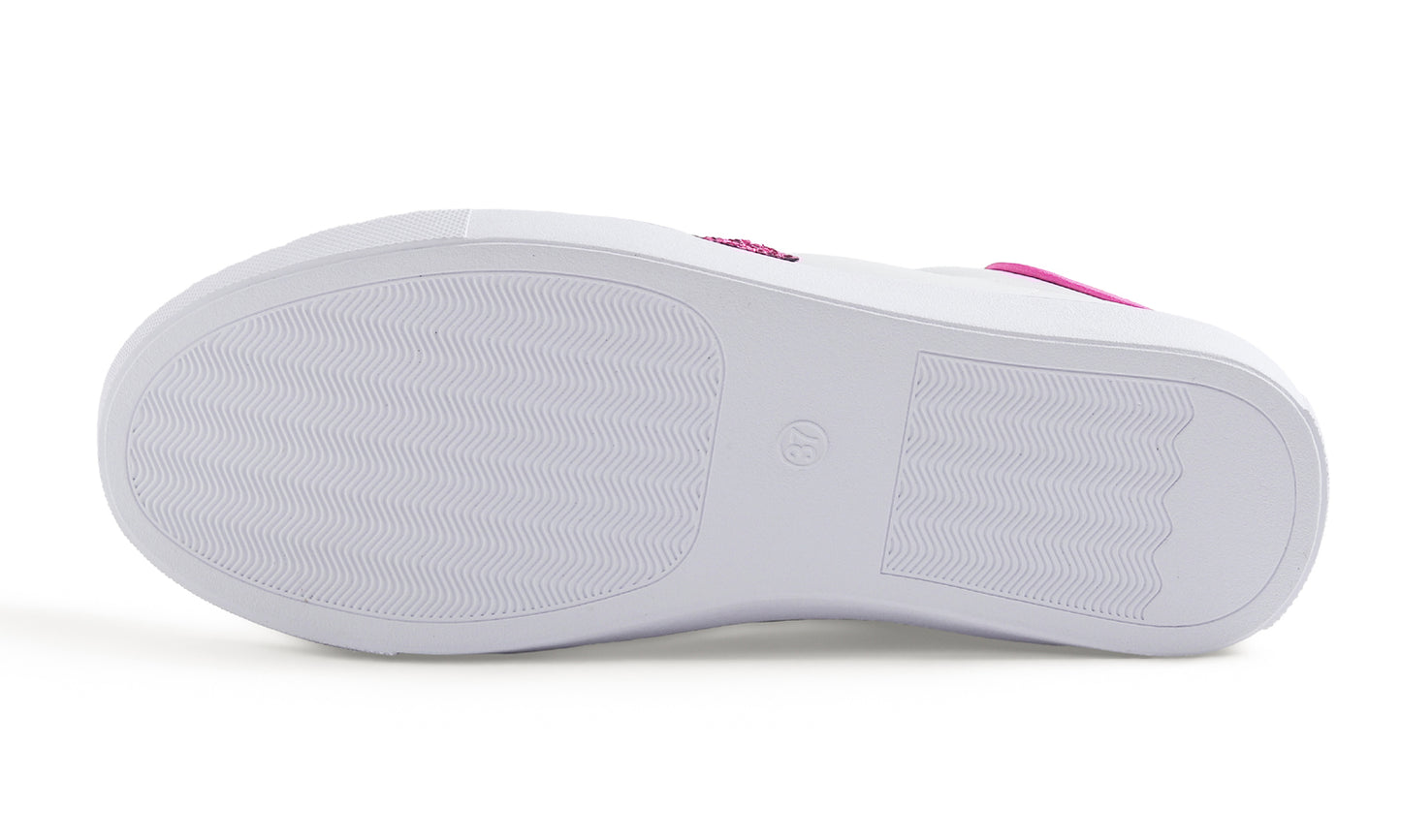 Feversole Women's Featured PU Leather Colorful Lace Up Sneaker Star