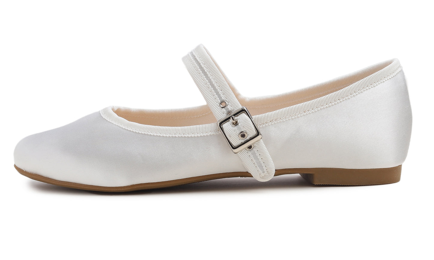 Feversole Women's Soft Cushion Extra Padded Comfort Round Toe Mary Jane Metal Buckle Fashion Ballet Flats Walking Shoes