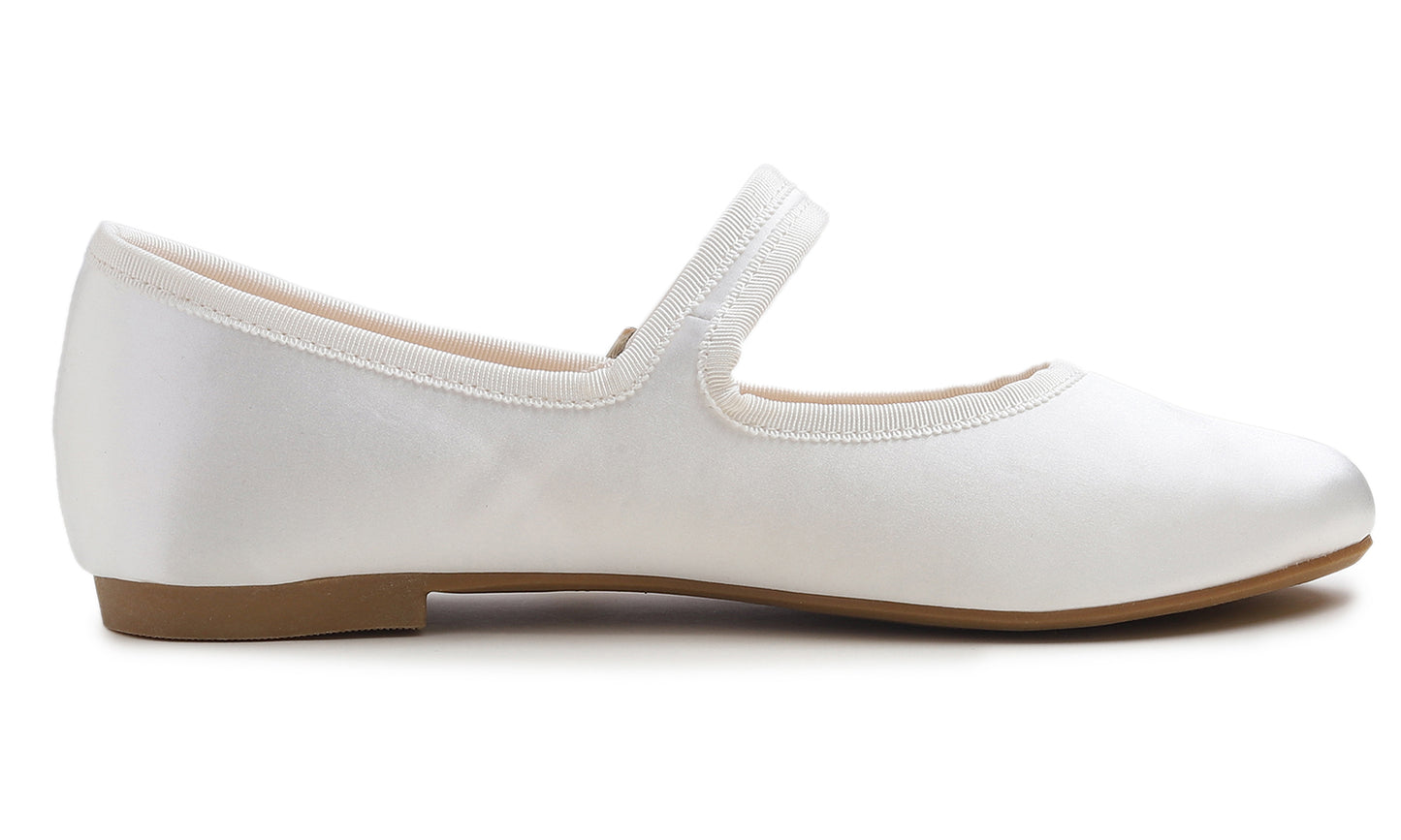 Feversole Women's Soft Cushion Extra Padded Comfort Round Toe Mary Jane Metal Buckle Fashion Ballet Flats Walking Shoes