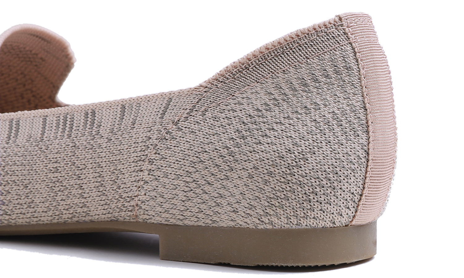Feversole Women's Woven Fashion Breathable Knit Flat Shoes Grey Mixed Loafer