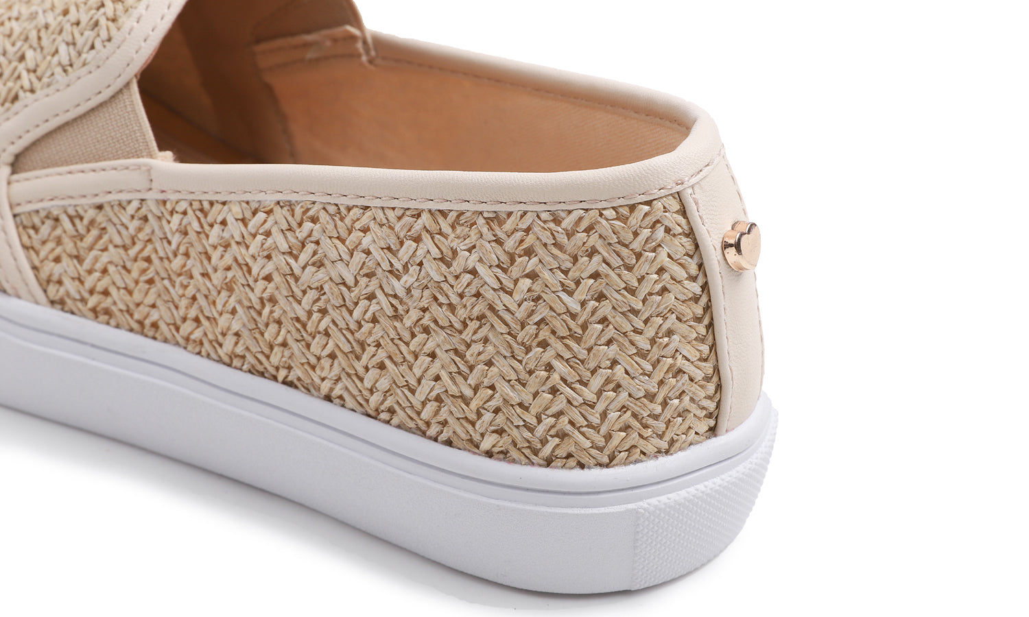 Feversole Women's Raffia Beige Slip On Sneaker Casual Flat Loafers