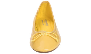 Feversole Women's Macaroon Lemon Memory Foam Cushion Insock Patent Ballet Flat