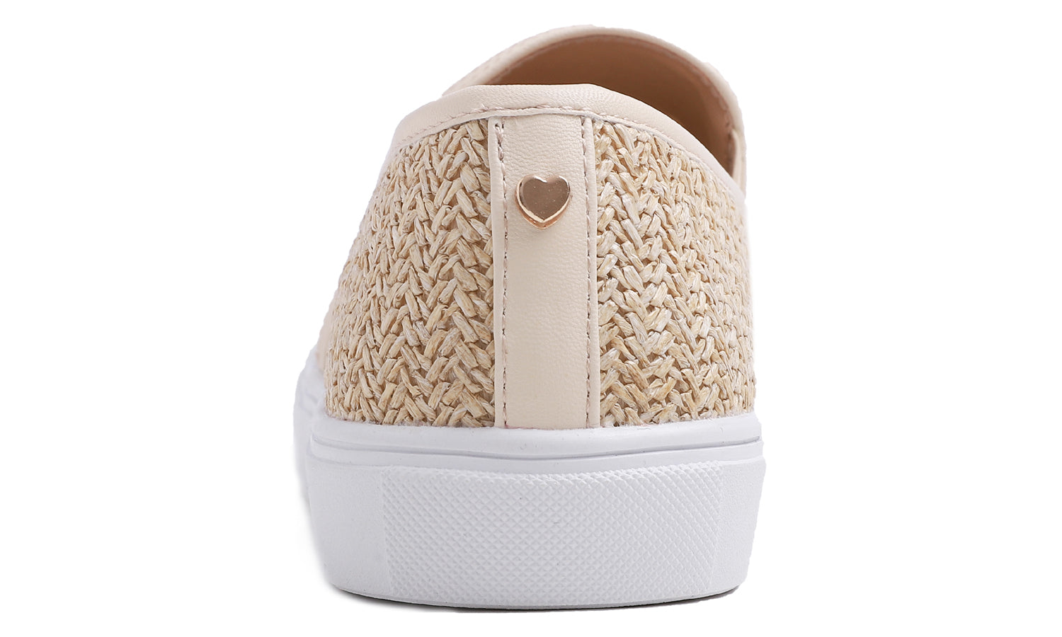 Feversole Women's Raffia Beige Slip On Sneaker Casual Flat Loafers