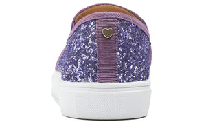 Feversole Women's Glitter Lavender Slip On Sneaker Casual Flat Loafers