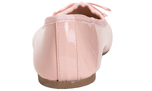 Feversole Women's Macaroon Pink Memory Foam Cushion Insock Patent Ballet Flat