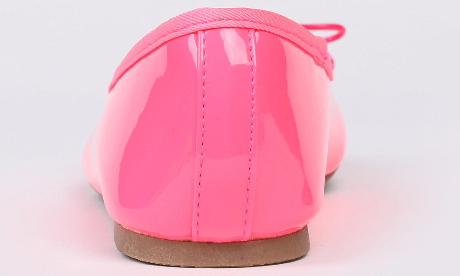 Feversole Women's Macaroon Neon Pink Memory Foam Cushion Insock Patent Ballet Flat