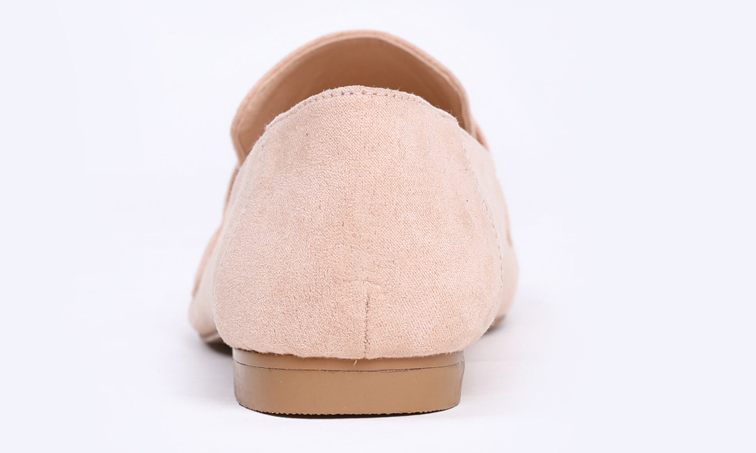 Feversole Women's Fashion Trim Deco Loafer Slippers Nude Suede