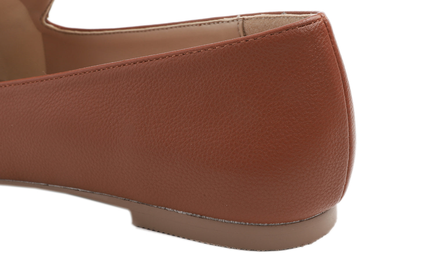 Feversole Women's Loafer Flat Pointed Fashion Slip On Comfort Driving Office Shoes Camel PU Leather