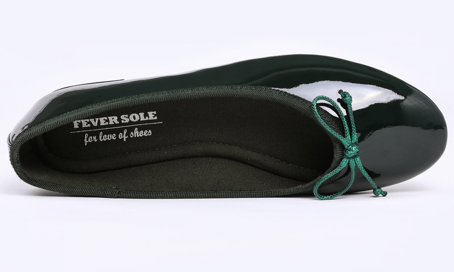 Feversole Women's Macaroon Dark Green Memory Foam Cushion Insock Patent Ballet Flat